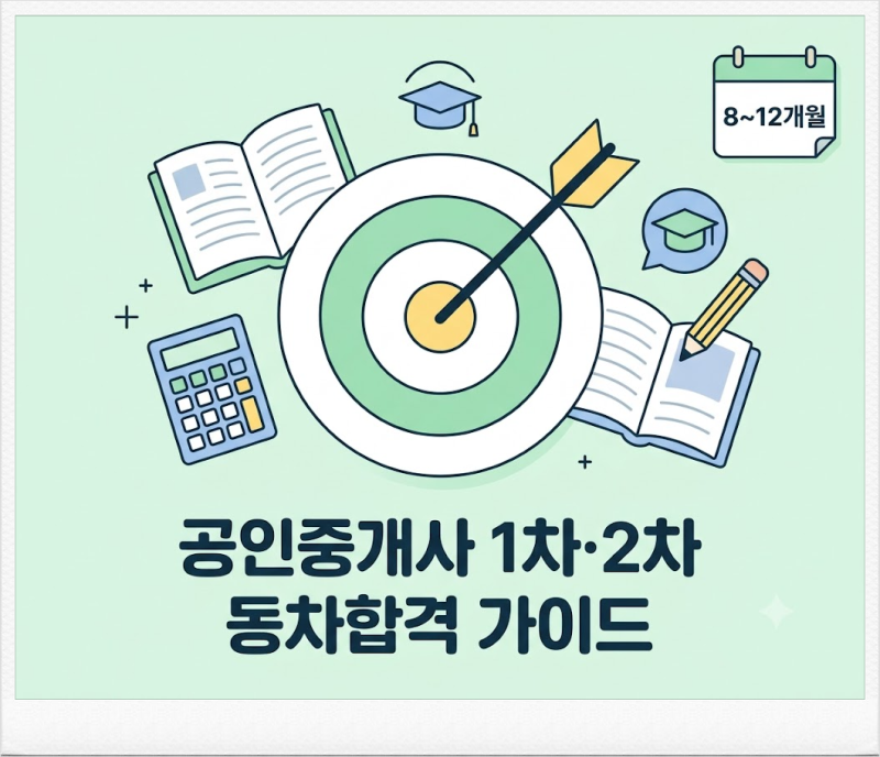 공인중개사 1차·2차 동차합격, 얼마나 준비해야 할까?