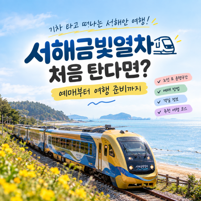 서해금빛열차 처음 탄다면? 예매부터 여행 준비까지
