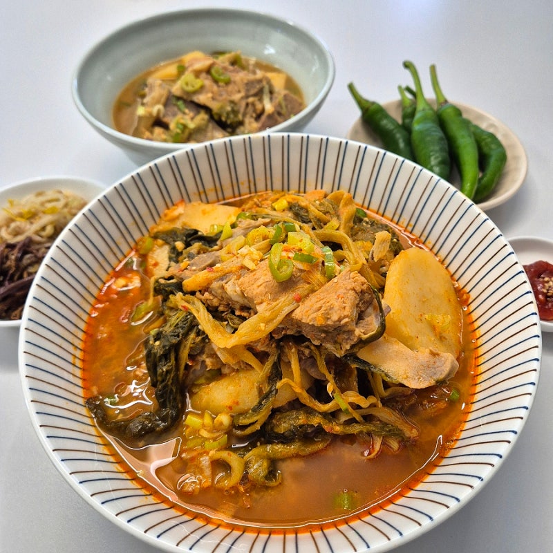 돼지등뼈 감자탕 레시피, 시래기 왕창넣고 끓인 저녁메뉴