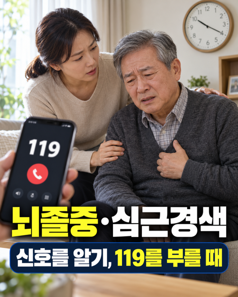 뇌졸중·심근경색 조기증상, 119를 부를 때 기억할 5가지 방법