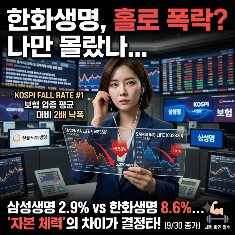 한화생명 주가 전망 "같은 업종에서 낙폭이 세 배 갈린 이유"