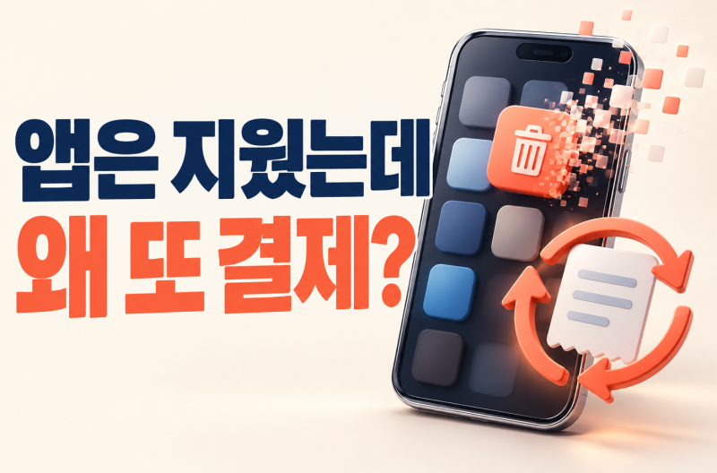 앱 지웠는데 또 결제? 아이폰·갤럭시 구독 해지 전에 확인할 것