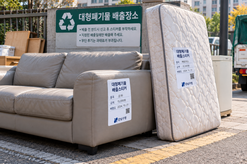 주민센터 가지 마세요! 대형폐기물 스티커 인터넷 발급 3분 신청법 (프린터 없을 때 꿀팁)
