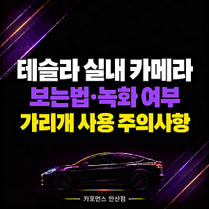 테슬라 실내 카메라 보는법, 녹화 여부와 가리개 사용 시 주의사항