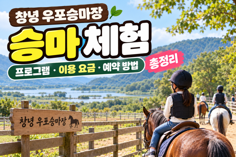 창녕 우포승마장 체험 프로그램, 이용 요금 및 예약 방법 총정리
