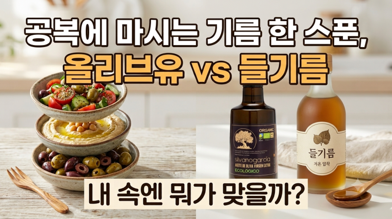 공복 올리브유 vs 들기름, 내 아침에는 뭐가 맞을까?