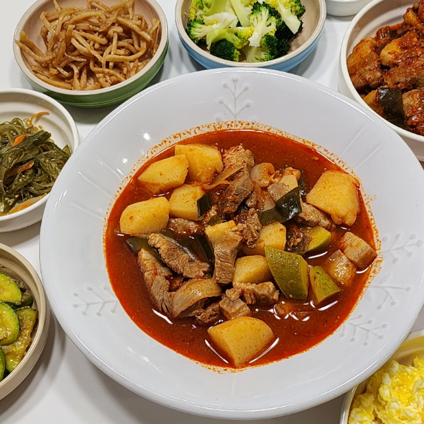 감자 고추장찌개 레시피 돼지고기 애호박찌개