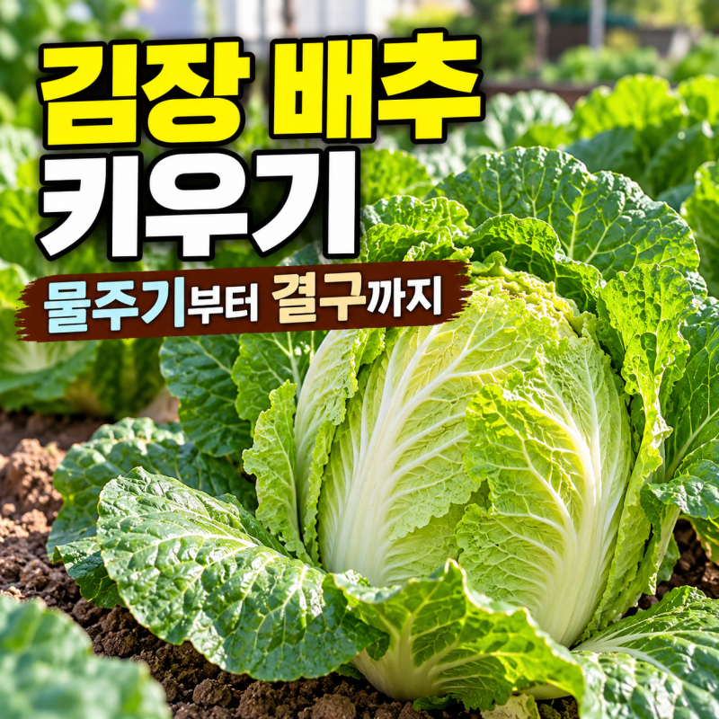 김장 배추 키우기 모종 심은 후 물주기부터 결구 관리까지