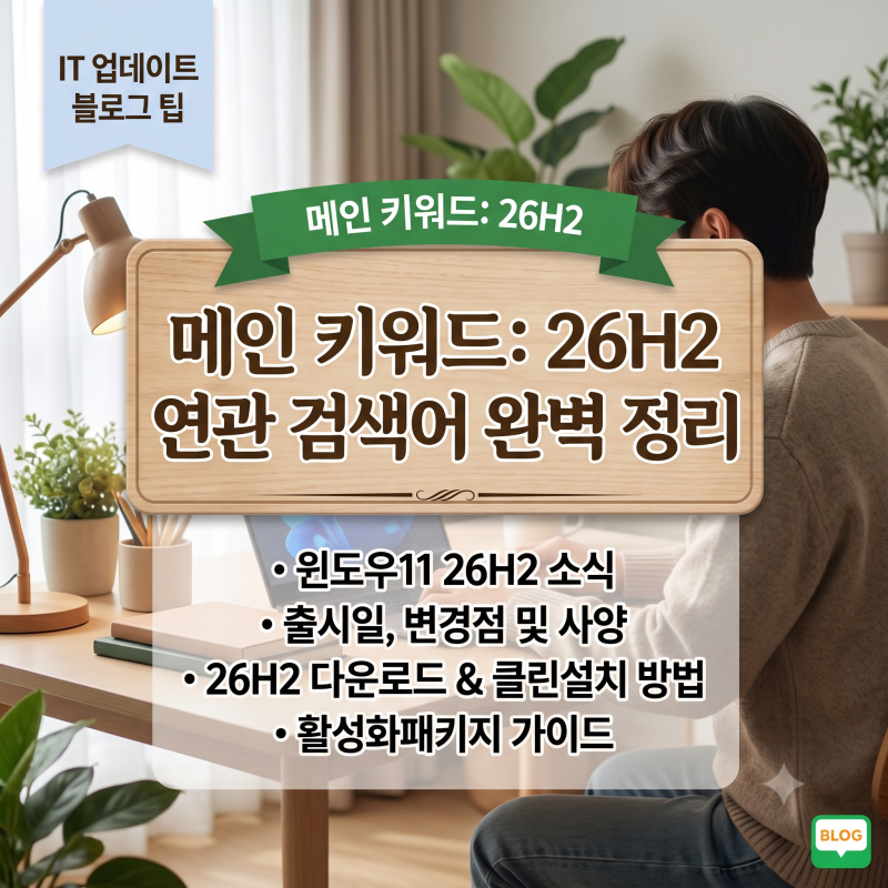 윈도우11 26h2 업데이트 핵심 변화 5가지 차이 총정리 (+ 출시일, 파일 다운로드 클린설치)