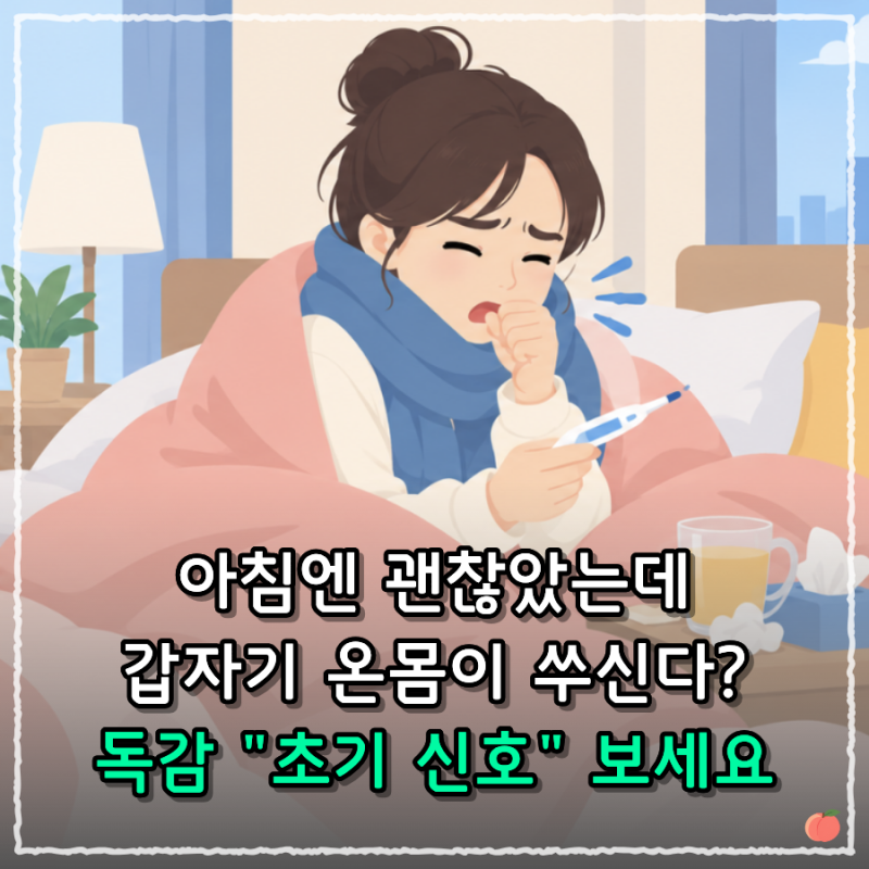 "감기인 줄 알았는데 온몸이 쑤셔요" 요즘 독감 증상, 초기에 나타나는 신호