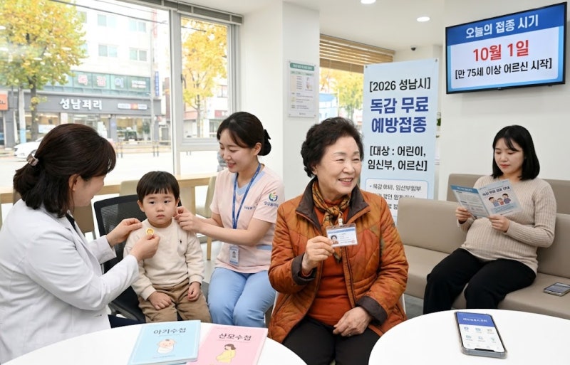 [2026 성남시 독감 무료 예방접종] 대상자, 접종 시기, 지정 병원 완벽 정리!