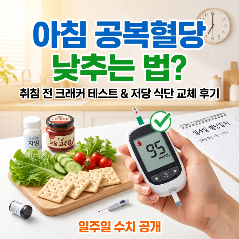 [임신 29주차] 아침 공복혈당 낮추는 법? 자기 전 크래커 테스트와 일주일 식단표