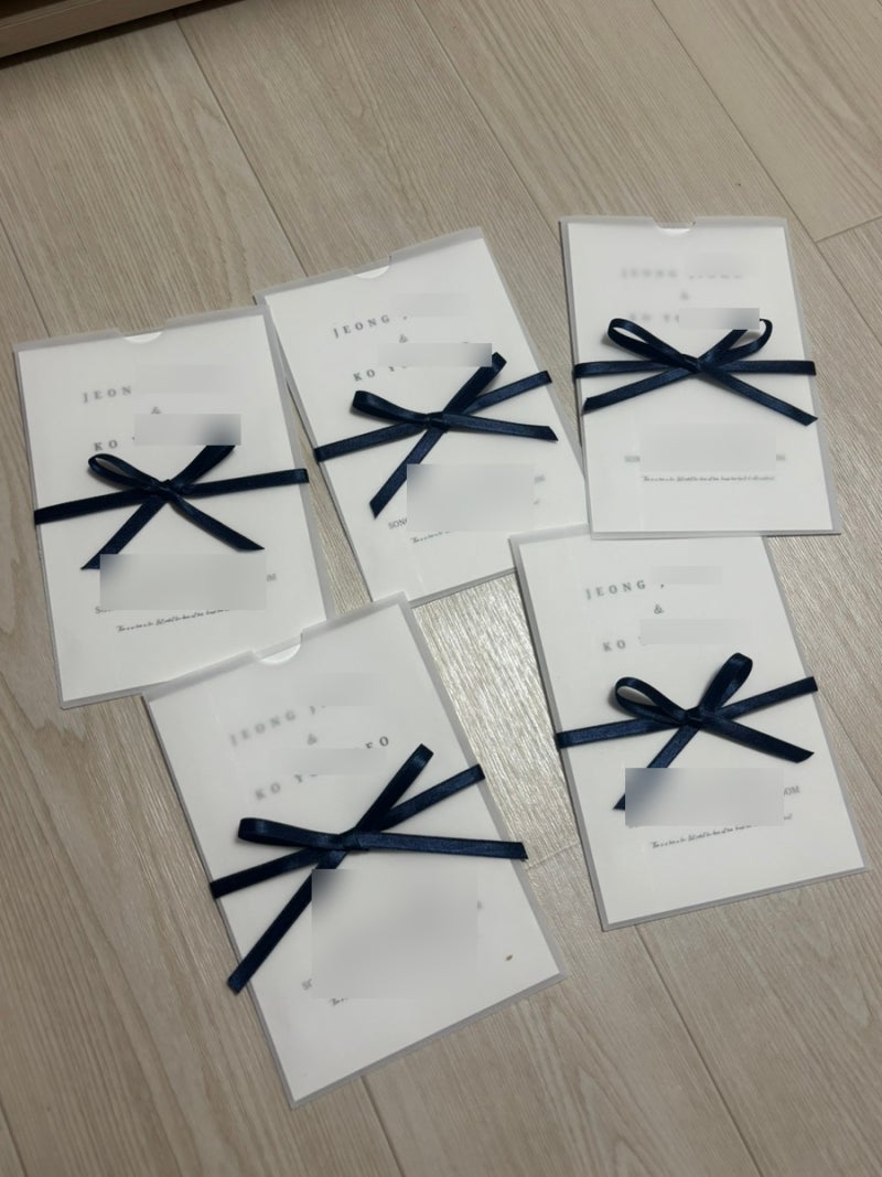 비즈하우스에서 1단 셀프청첩장 만들기