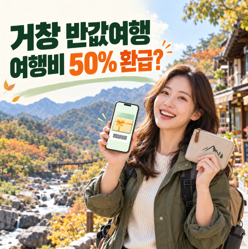 거창 반값여행, 여행비 50% 진짜 돌려받을까? 현금 아닌 환급방법 확인