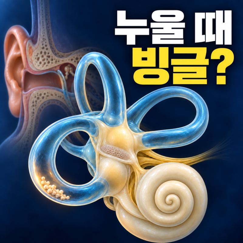 누울 때 갑자기 빙글 돈다면? 이석증 증상과 어지럼증 특징