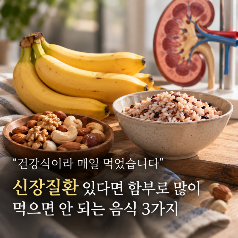 "건강식이라 매일 먹었습니다" 신장질환 있다면 함부로 많이 먹으면 안 되는 음식 3가지