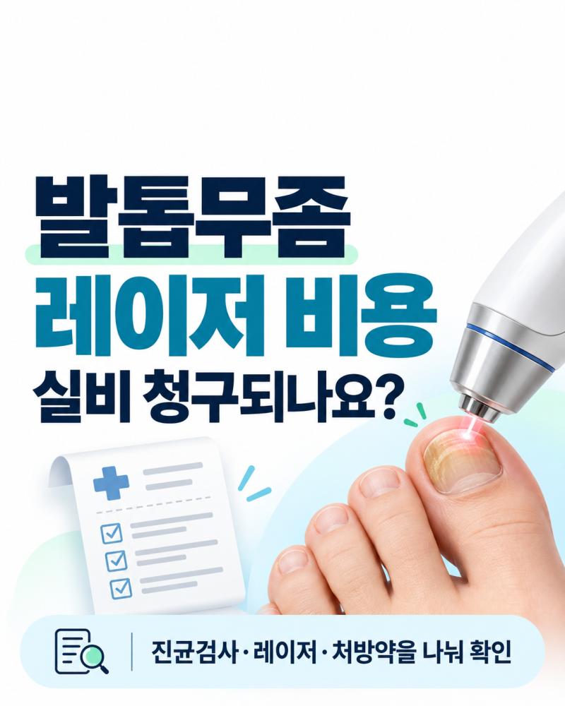 발톱무좀레이저실비 청구될까요? 레이저 비용과 진균검사 결과를 확인하세요