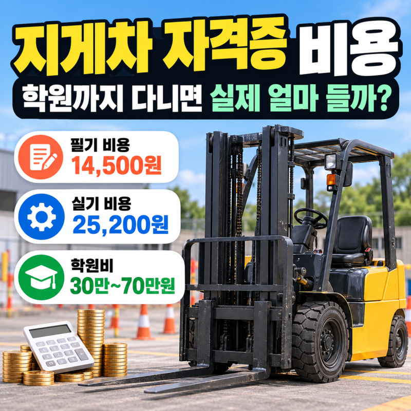 지게차 자격증 비용, 학원까지 다니면 실제 얼마 들까?