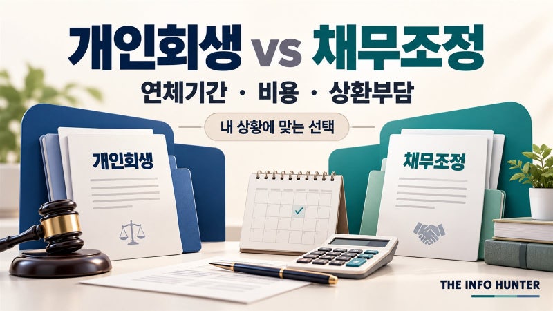 개인회생과 신용회복위원회, 어디부터 상담할까? 연체기간·비용·월 부담 비교