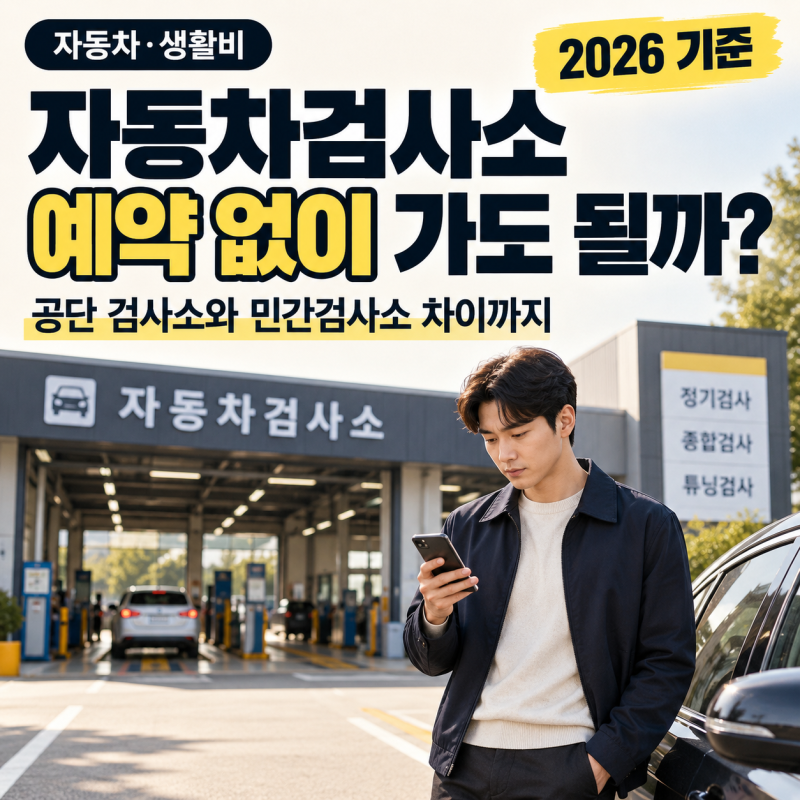 자동차검사소 예약 없이 가도 될까? TS 공단 검사소와 민간검사소 차이