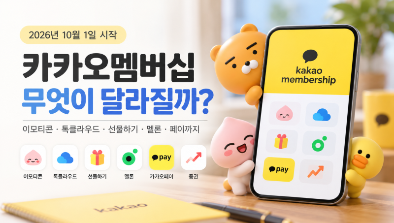 카카오멤버십 10월 1일 시작, 가격·가입방법·이모티콘 혜택은 어떻게 될까?