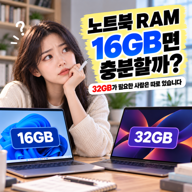 노트북 RAM 16GB면 충분할까? 32GB가 필요한 사람은 따로 있습니다