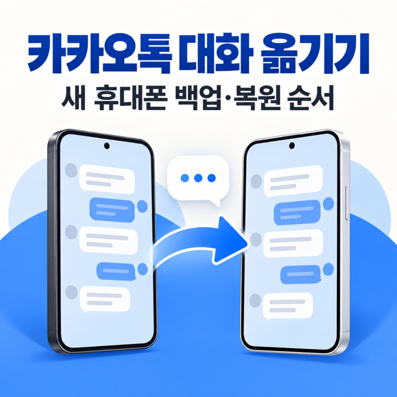 새 휴대폰 카카오톡 대화 옮기기｜백업·복원 순서와 사진 주의점