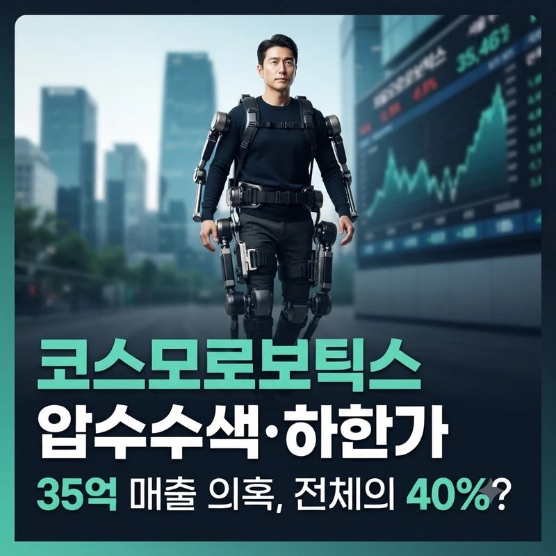 코스모로보틱스 압수수색에 하한가, 35억 매출 의혹은 전체 매출의 몇 %일까?
