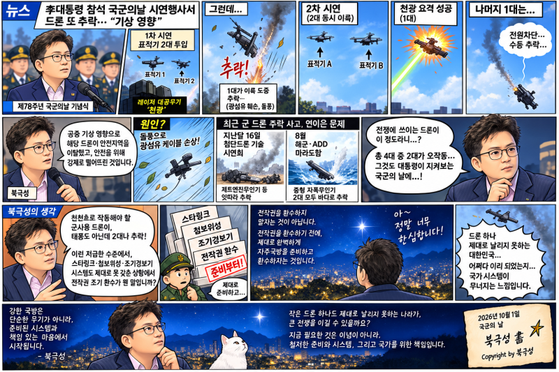 국군의 날 시범 드론은 추락하는데 전작권 조기 환수?