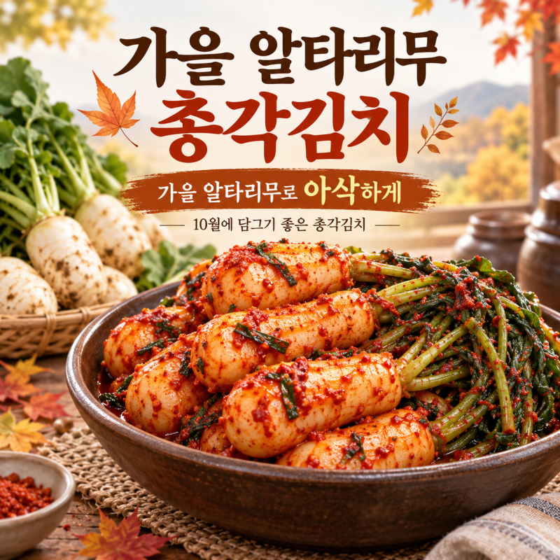 총각김치 가을 알타리무로 아삭하게 담그는 법