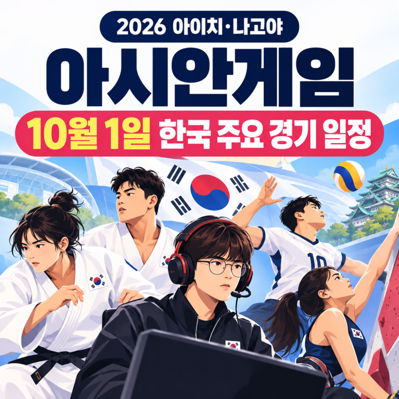 10월 1일 아시안게임 일정｜페이커·허미미·서채현 몇 시? 한국 경기시간·중계 총정리
