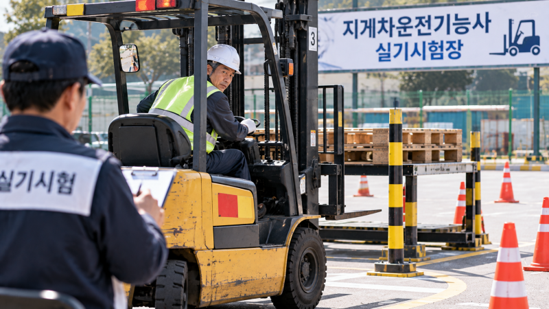 연 11만명이 도전하는 지게차운전기능사 따는 법, 필기·실기 총정리