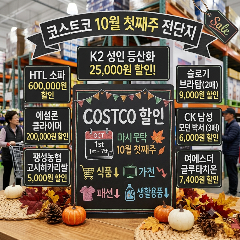 코스트코 10월 첫째주 할인 품목 총정리 (휴무일 & 영업시간)