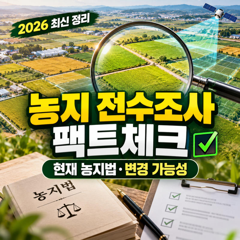 2026 농지 전수조사 팩트체크｜현재 농지법과 처분 절차, 앞으로 바뀔 수 있는 내용
