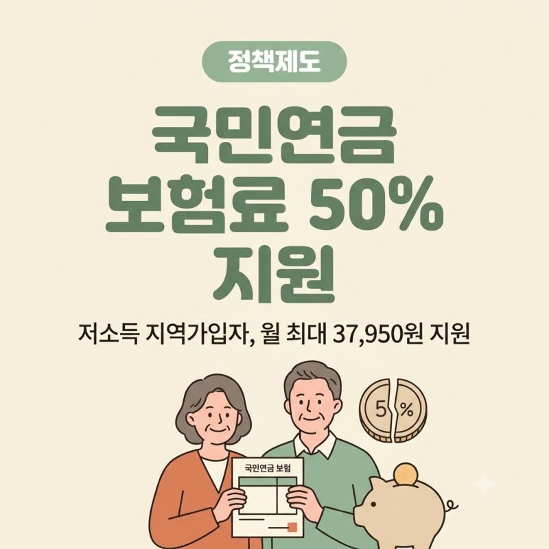 저소득 지역가입자 국민연금 보험료 50% 지원, 대상 확인부터 신청 방법까지 정리
