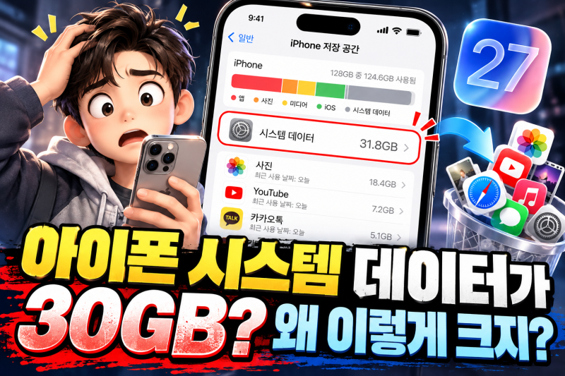 아이폰 시스템 데이터가 왜 이렇게 크지? 20GB·30GB까지 늘어났을 때 줄이는 방법
