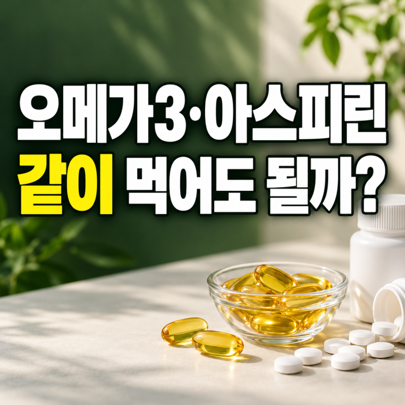 오메가3와 아스피린, 같이 먹어도 될까? 전문가 상담이 필요한 경우