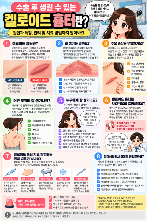 수술 후 켈로이드 흉터는 왜 생길까?