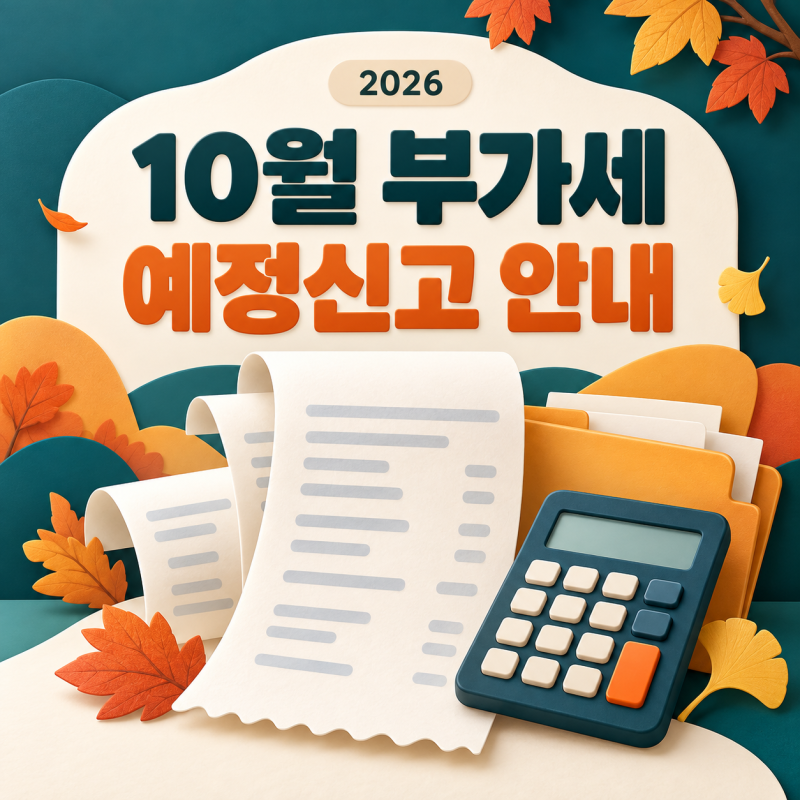 2026년 10월 부가세 예정신고 기간! 개인사업자도 신고해야 할까요?