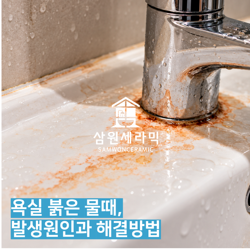 욕실 붉은 물때 왜 생길까? 철분성 얼룩과 분홍 물때 원인·해결방법