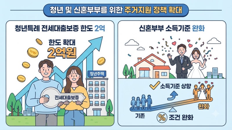 청년특례 전세대출보증 한도 2억 신혼부부 소득기준 완화 정리