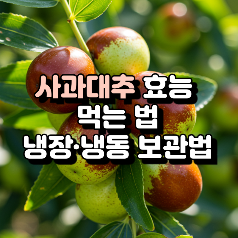사과대추 효능 제철 수확시기 후숙방법 보관법 총정리