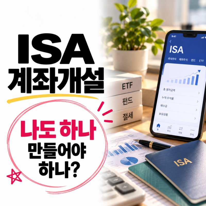 ISA 계좌개설, 통장 하나 더 만드는 건 줄 알았는데 이유가 있었어요