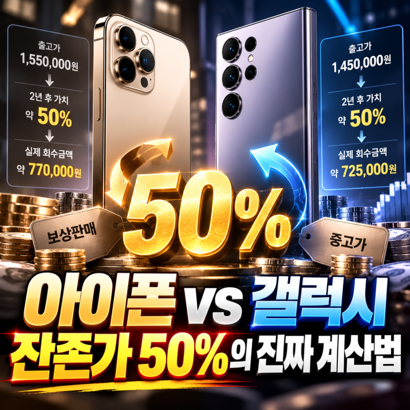 아이폰·갤럭시 잔존가 계산법, ‘최대 50% 보장’은 정말 이득일까?