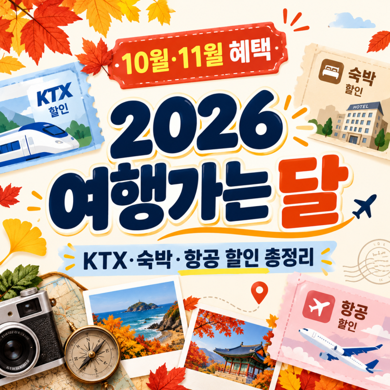 2026 여행가는 달 혜택 총정리｜KTX·숙박·항공·입장료 할인 한눈에