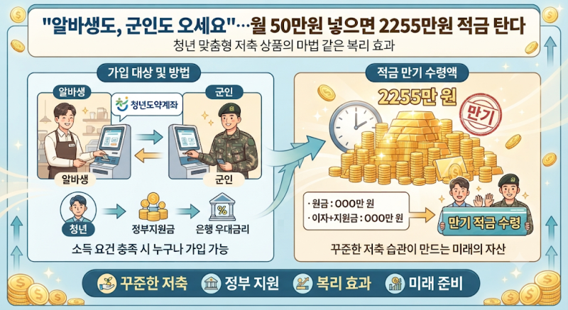 알바생 군인도 신청 가능한 청년미래적금 2차 50만원씩 모아 2200만원 타는 방법