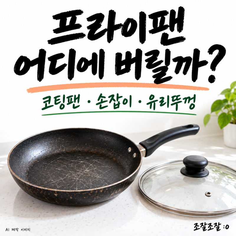 프라이팬 버리는 법｜코팅팬·손잡이·유리뚜껑 분리배출 총정리