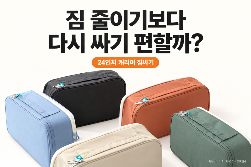 24인치 캐리어 짐싸기, 압축 파우치 vs 진공팩 무엇이 편할까?