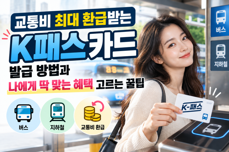 교통비 최대 환급받는 K패스 카드 발급 방법과 나에게 딱 맞는 혜택 고르는 꿀팁