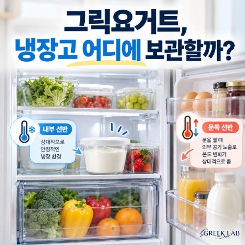 그릭요거트 냉장고 어디에 보관할까? 문쪽보다 안쪽이 좋은 이유
